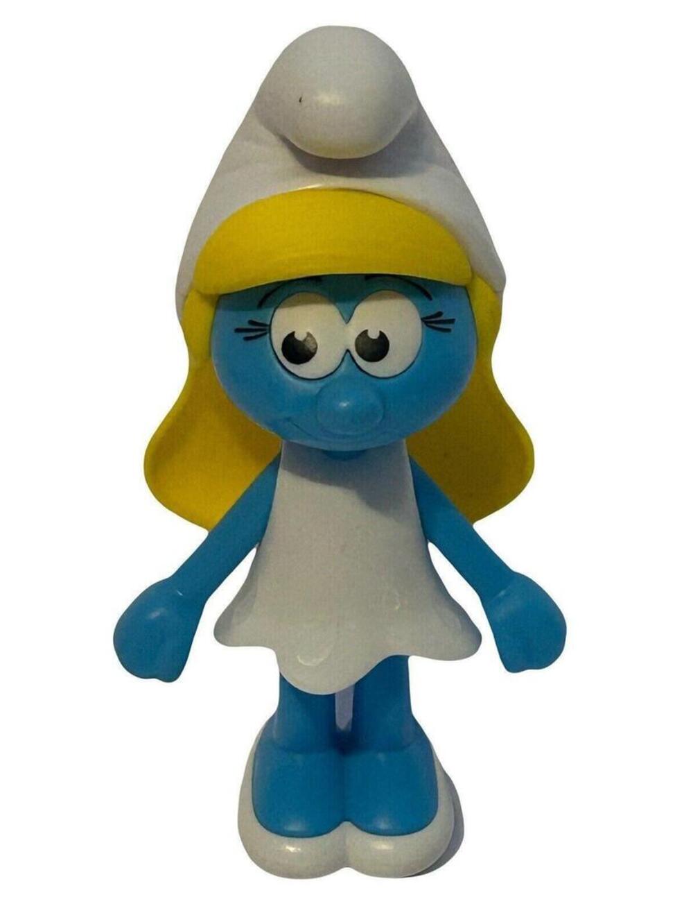 Vintage Smurfette Plastic Figurine Toy